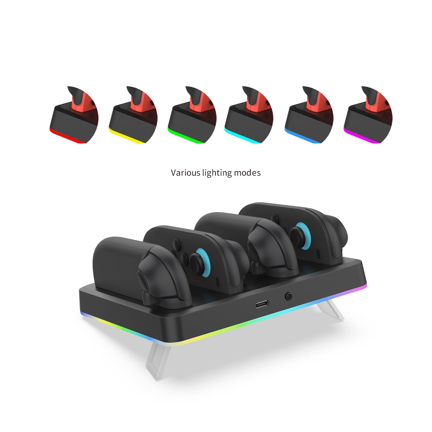 4in1 RGB Charging Dock Pad for Switch2 Joycons TNS-3160