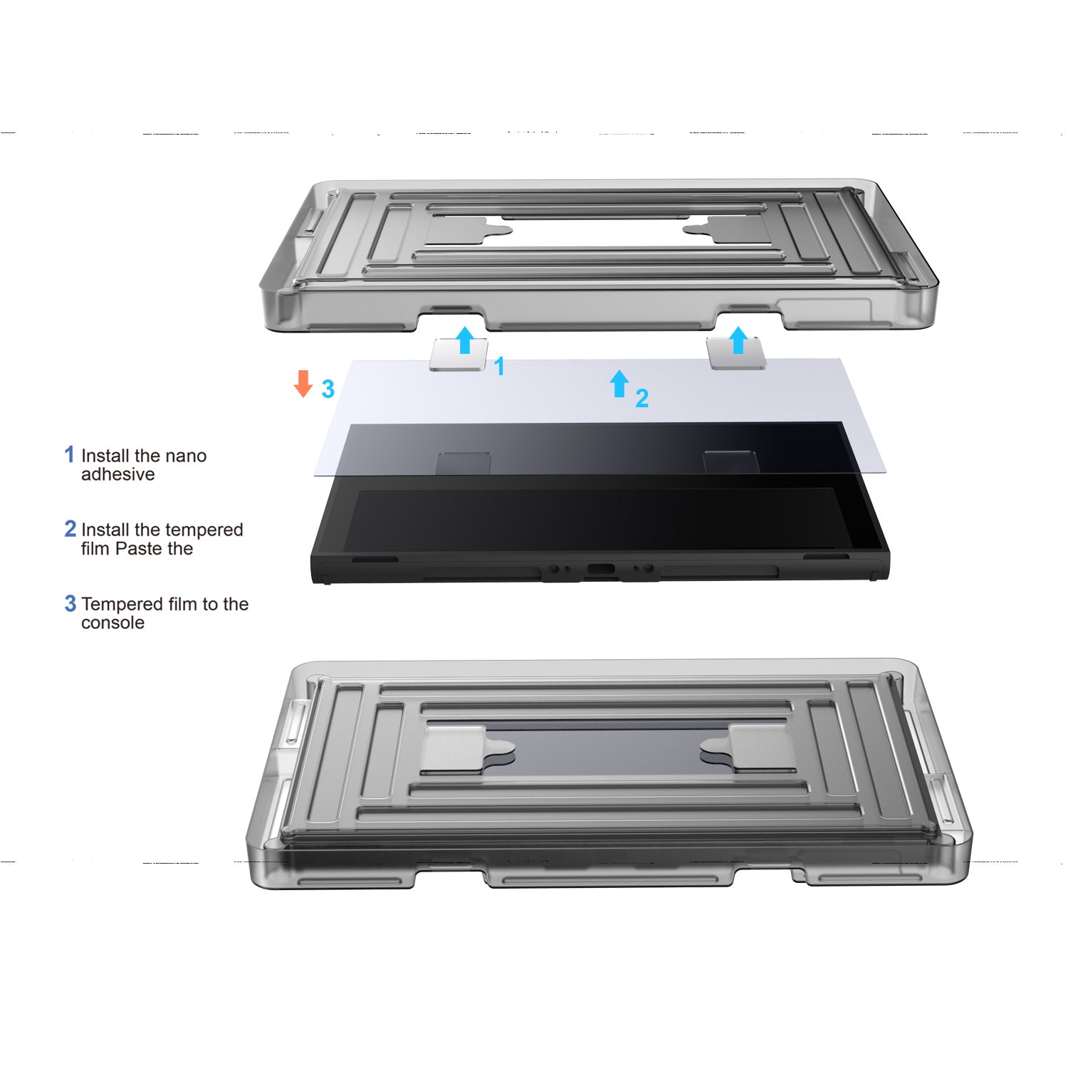 Anti-blue temepred glass screen protector for Switch 2 with applicator TNS-3166B