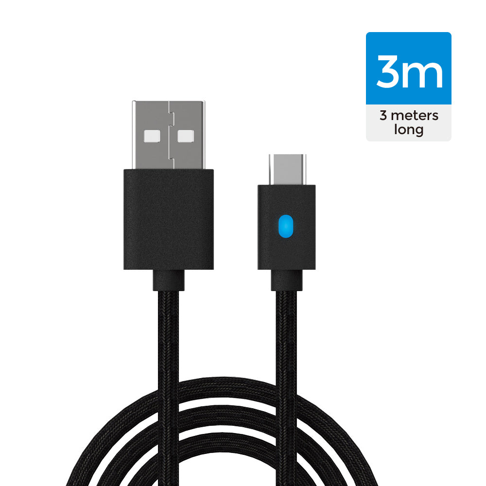 10ft 1A USB A-C Charging cable for PS5 Controller/Mobile/Switch/XBox TY-0803